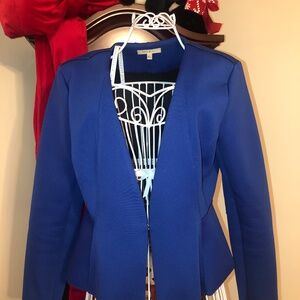 Just in Like New Beautiful Cobalt Blue Lucy & Co Peplum Blazer
